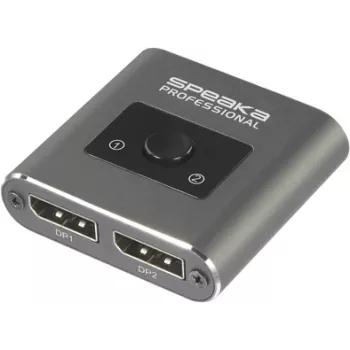 SpeaKa Professional SP-BDS-250 2 Portu DisplayPort-Slēdzis UHD 8K @ 60 Hz, UHD 4K @ 120 Hz (SP-10468588)