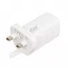 iBOX C-65 White, GaN 65W universāls lādētājs UK spraudnis