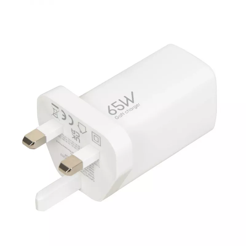 iBOX C-65 White, GaN 65W universāls lādētājs UK spraudnis