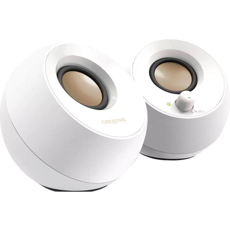 Creative Pebble 2.0 datora stereo skaļruņi, balti