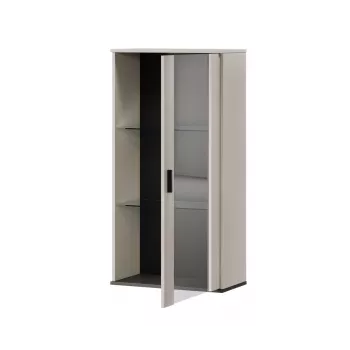 Piekaramais skapis SOHO S2 60x29x112 cm — smilškrēsns/melns