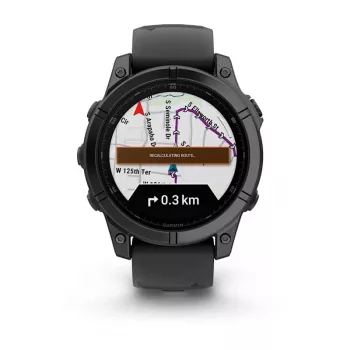 Garmin Fenix E 3.3 cm (1.3) AMOLED 47 mm Digitāls 416 x 416 pikseļi Skārienekrāns Melns Wi-Fi GPS (satelīts)