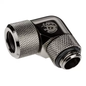 Adapter 90° BitsPower Advanced Multi-Link G1/4 collis uz 12mm ārējo diametru cietcaurulei, grozāms