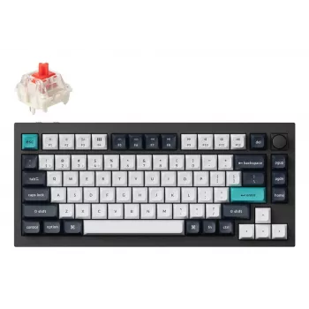 Mehāniskā tastatūra Keychron Q1 Max — USB + RF Bezvadu + Bluetooth, QWERTY Nordic, Melna, RGB