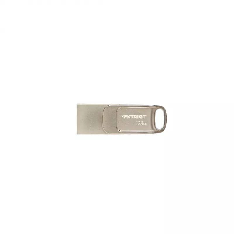 USB zibatmiņa PATRIOT PS128GT560DS5D 128GB USB 3.2 (USB-A / USB-C) grozāma cinka sakausējuma sudraba
