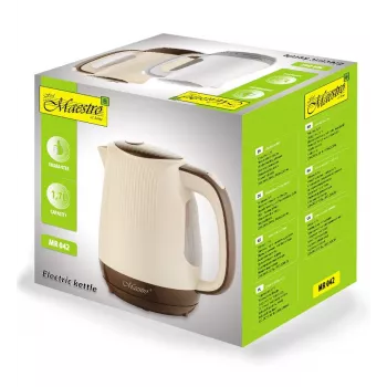Feel-Maestro MR042 bēša elektriskā tējkanna 1,7 L Bēša, Brūna 2200 W