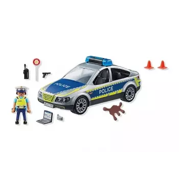 Playmobil Policijas automašīna ar sirēnu un mirgojošu gaismu, daudzkrāsains, plastmasa, 3+