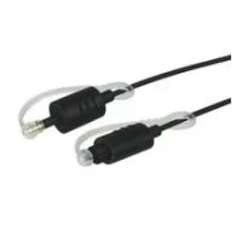 Wentronic goobay AVK 224-0100 optiskais digitālais audio kabelis, Mini-TOSLINK (vīriešu) uz TOSLINK (vīriešu), 1 m (51224)
