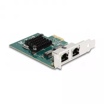 DeLOCK PCI Express x1 karte ar 2 x RJ45 Gigabit LAN BCM pelēka