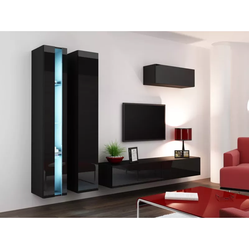 Cama plaukts VIGO NEW 180/40/30 melna/melni spīdīga
