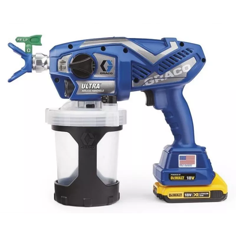 GRACO ULTRA BEZGAISA KRĀSAS SMIDZINĀTĀJS ( 2 x Akumulators 2AH DEWALT+ ) + SOMA