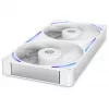 NZXT F280X RF-U28PN-W1 RGB 280 mm korpusa ventilators, 140 mm, 2400 apgr./min, 41 dB, balts