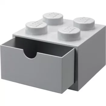 LEGO rakstāmgalda atvilktne 4, Uzglabāšanas kaste Pelēka, kniedes