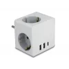 DeLOCK 11496 Strāvas adapteris ar 2 USB portiem, 5V 2.4A 3A, F tipa kontaktdakša