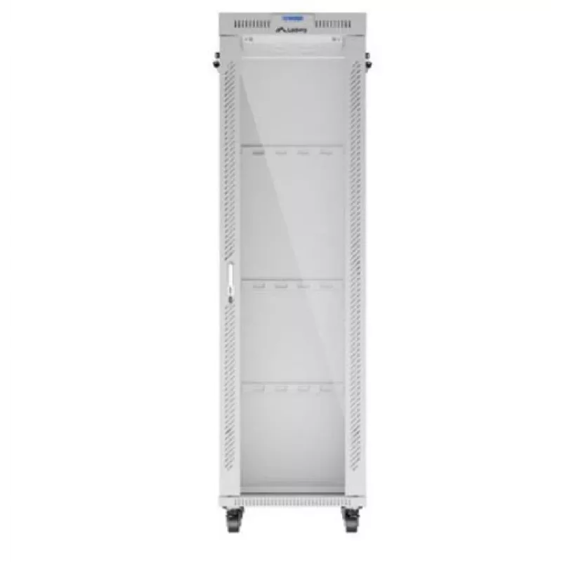 Brīvi stāvošs serveru skapis LANBERG FF01-6842-12SL 42U, 600×800 mm, 2121 mm, 1200 kg, IP20, pelēks