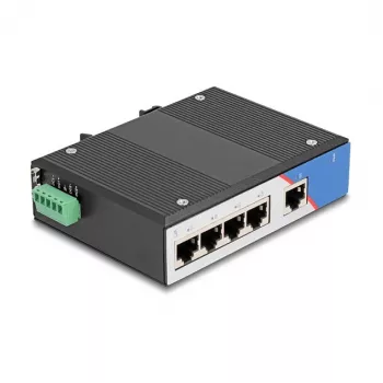 DELOCK 80162 Ethernet slēdzis — 5 portu Gigabit RJ45 DIN sliedei