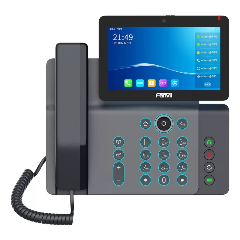 Fanvil V67 IP video telefons, melns, 20 līnijas, LCD, Wi-Fi
