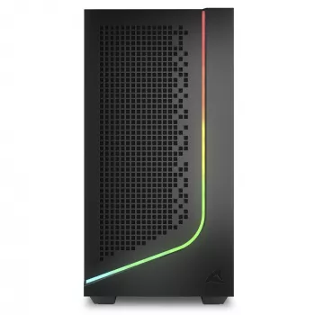 PC korpuss Sharkoon J1000 ARGB mATX — vidējais tornis micro-ATX ar ARGB apgaismojumu