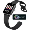 Beafon SmartWatch 201 (201_EU001BS) viedais pulkstenis, četrstūra forma, melnā un sudraba krāsā