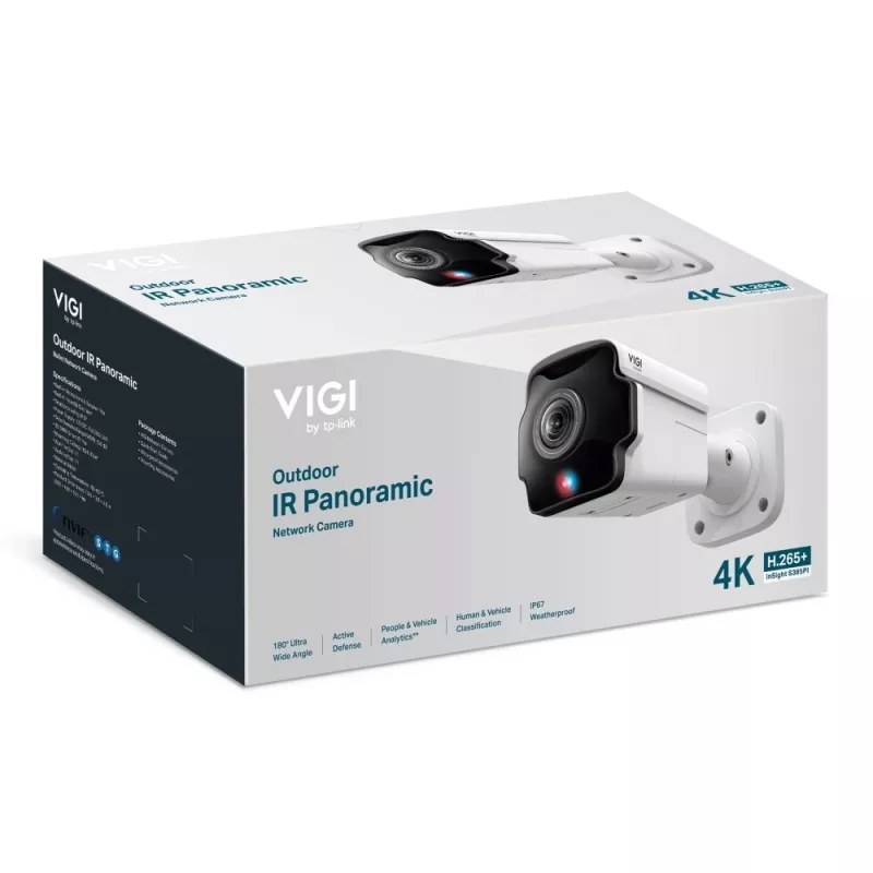 TP-Link VIGI InSight S385PI 8MP 4K 180° panorāmas āra ložu IP kamera ar IR un Active Defense