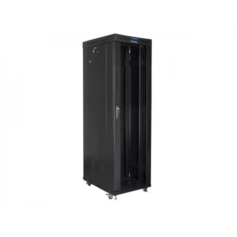 Lanberg FF01-6042-12BL 42U brīvstāvošs 19 inch rackskapis, melns