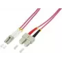 Logilink optiskā patch-aula - LC daudzmodu (T) uz SC daudzmodu (T) - 3 m - 50/125 µm - OM4 - bezhalogēna - viršu violeta (FP4LS03)