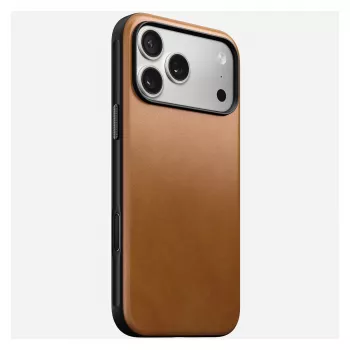 Nomad Modern Leather Case viedtālruņa maciņš iPhone 17 Pro Max, 17.5 cm (6.9 inch), Tan, āda + PC/TPU