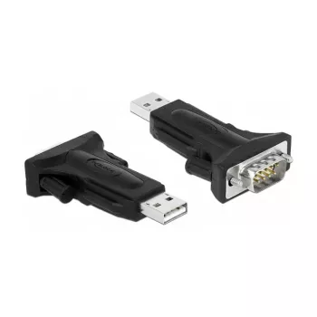 Seriālais kabelis DeLOCK 66286 USB Type-A DB-9 Melns 0.8 m