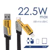 Akyga AK-USB-57 4-in-1 pīts kabelis USB-A/USB-C – USB-C/Lightning, USB 2.0, 65 W, 1 m, pelēks
