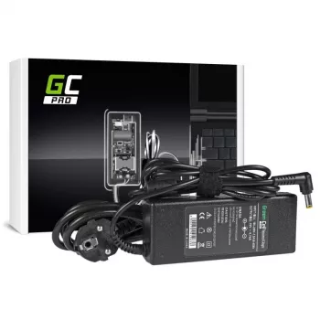 Laptopa barošanas adapteris Green Cell AD02P 90W 19V 4.74A Maiņstrāvas-līdzstrāvas Iekštelpu Melns