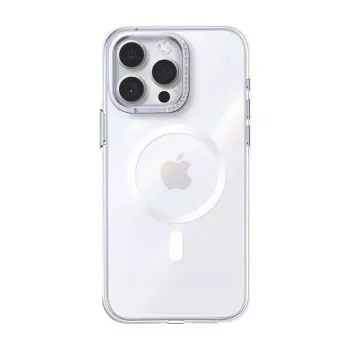 Joyroom PN-15B4 caurspīdīgs MagSafe maciņš iPhone 15 Pro Max, plāns, ar kristāliem