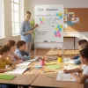 Balta brīvi stāvoša magnētiskā tāfele uz riteņiem Ergo Office ER-305