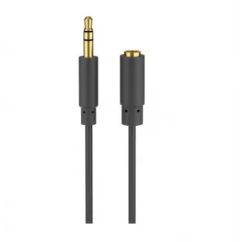 Wentronic Goobay 3,5 mm pagarinātāja kabelis, melns, 5 m - 3,5 mm ligzda (3-pin, stereo) > 3,5 mm spraudnis (3-pin, stereo) (97122)
