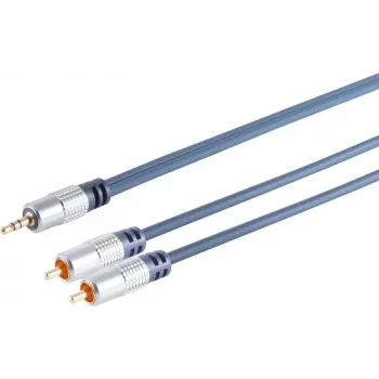 Audio kabelis ShiverPeaks 30832-MHQ — 2x RCA (stereo) uz 3.5 mm jack, 1.5 m