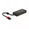 DeLOCK 87730 USB grafiskā adapteris 3840 x 2160 pikseļi Melns