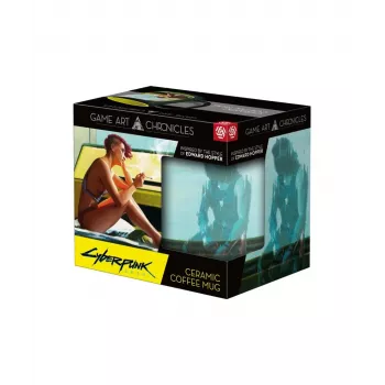 Termokrūze Heat Reveal Good Loot Cyberpunk 2077 Game Art Chronicles - V & Edward Hopper 450 ml Melna, Dzeltena
