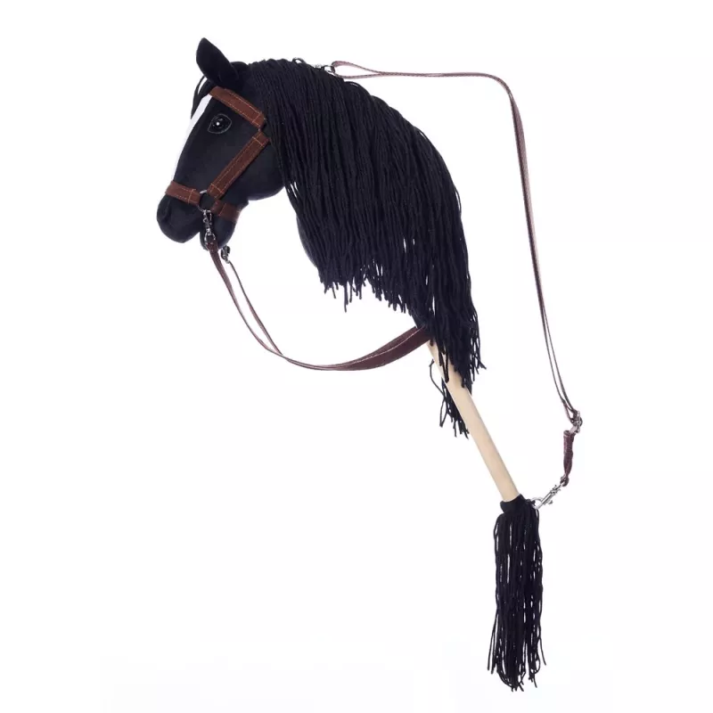 Zirgs uz kociņa HOPPIHORSE Hobby Horse A3 melns