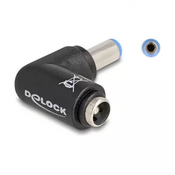 DeLOCK 80794 vadu savienotājs DC 5.5 x 2.1 mm Melns Vīrišķais/Sieviešu