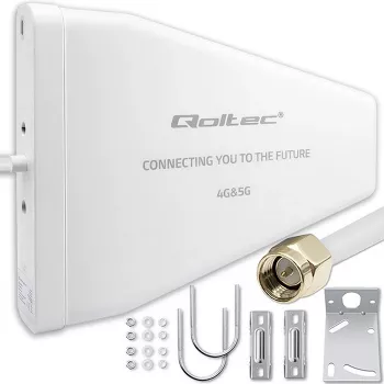 Ārējā 4G/5G LTE antena QOLTEC 9 dBi, N sievišķais savienotājs, 3 m kabelis