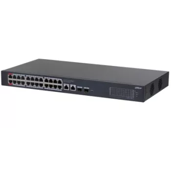 Dahua Technology CS4228-24GT-375 Pārvaldāms L2 Gigabit Ethernet (10/100/1000) PoE slēdzis, melns