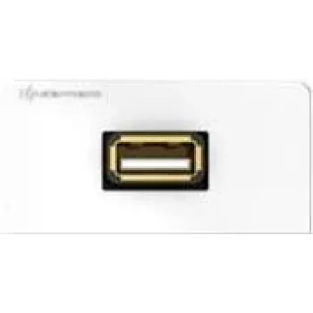 Sienas montāžas Click modulis Kindermann Design USB 1 modulis Balts RAL 9010