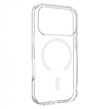 Fiksēts aizmugures vāciņš | Apple | iPhone 17 Pro | TPU/PC | Caurspīdīgs | MagPure