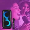 Pārnēsājams mūzikas centrs MANTA SPK0401B100 Bluetooth skaļrunis, 100 W maksimālā jauda, FM radio, karaoke, iebūvēts akumulators, X-BASS