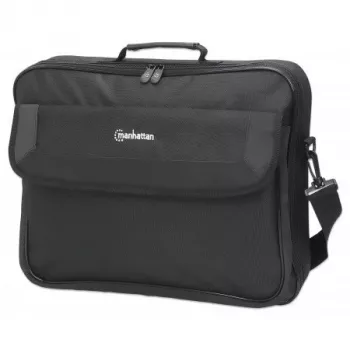 Manhattan Cambridge Laptop Soma 17.3 collas, Clamshell atvērums, Melna, ZEMAS IZMAKSAS, Piederumu kabata, Dokumentu nodalījums aizmugurē, Noņemama plecu siksna, Ekvivalents Targus CN418EU, Piezīmjdatora maciņš, Trīs gadu garantija