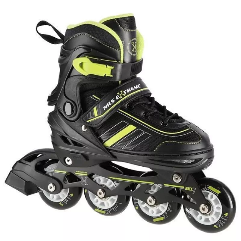 Nils Extreme NH18191 2IN1 Inline Skates MELNI/Laima IZM. L (39-43) Ar Maināmiem Hokeja Slidām