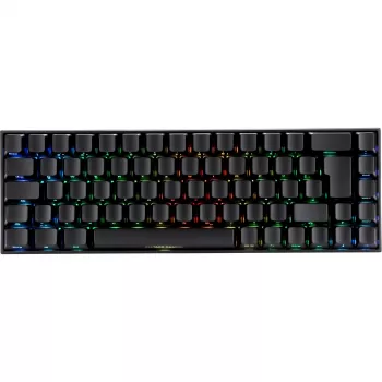 Deltaco GAM-100-DE - 65% mehāniskā tastatūra - USB + Bluetooth - QWERTZ - RGB - Melna