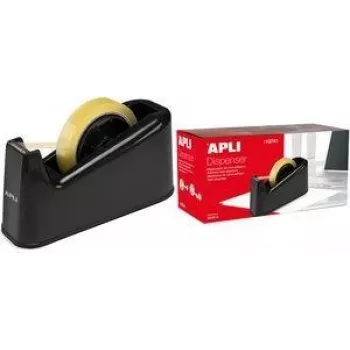 Lentes dozators agipa 13741 — melns ABS korpuss, lentei līdz 25 mm × 66 m
