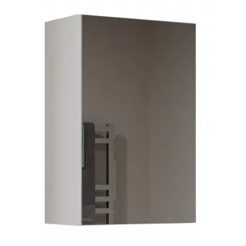Vannas istabas sienas skapis POLA 1DL BIEL — 400×220×600 mm, 3 plaukti, balts