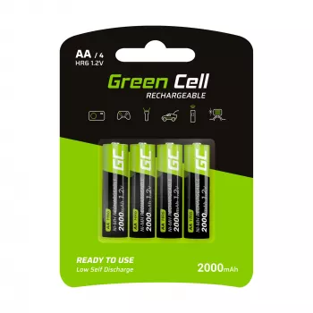 Green Cell GR02 uzlādējams akumulators — NiMH AA 1,2 V 2000 mAh, 2 gab.