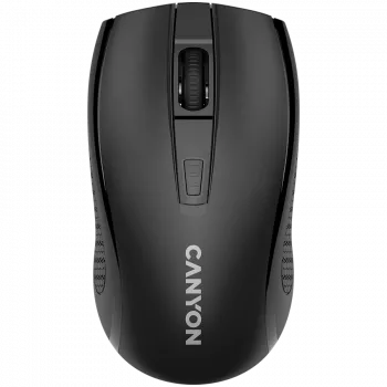 CANYON MW-7, bezvadu pele 2.4 GHz, 6 pogas, DPI 800/1200/1600, ar 1 AA bateriju, izmērs 110*60*37 mm, 58 g, melna